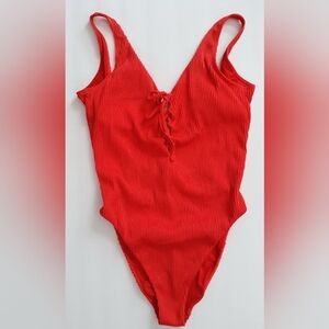 Hollister Lace Up One Piece Swimsuit